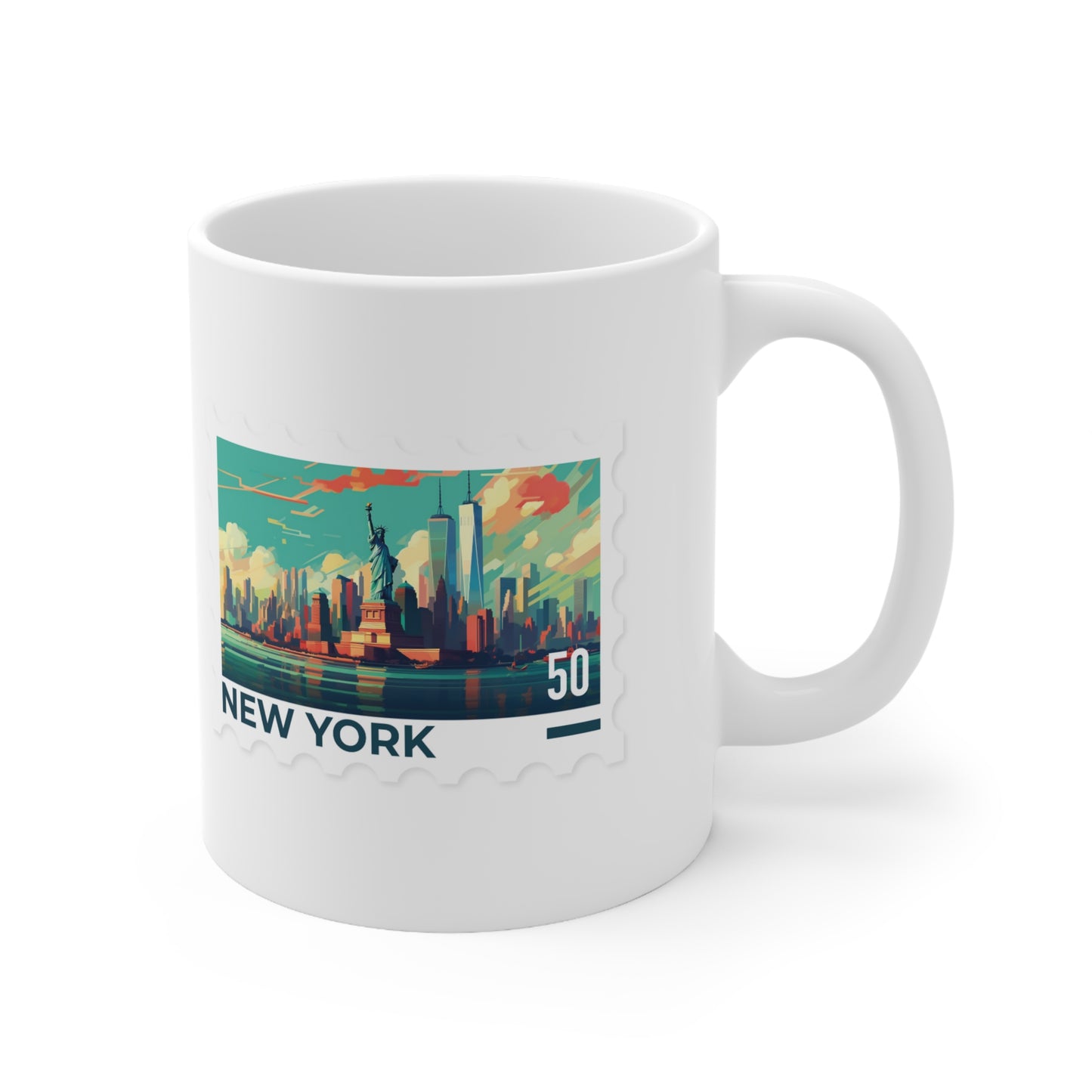 🗽NYC Stamp Ceramic Mug 11oz