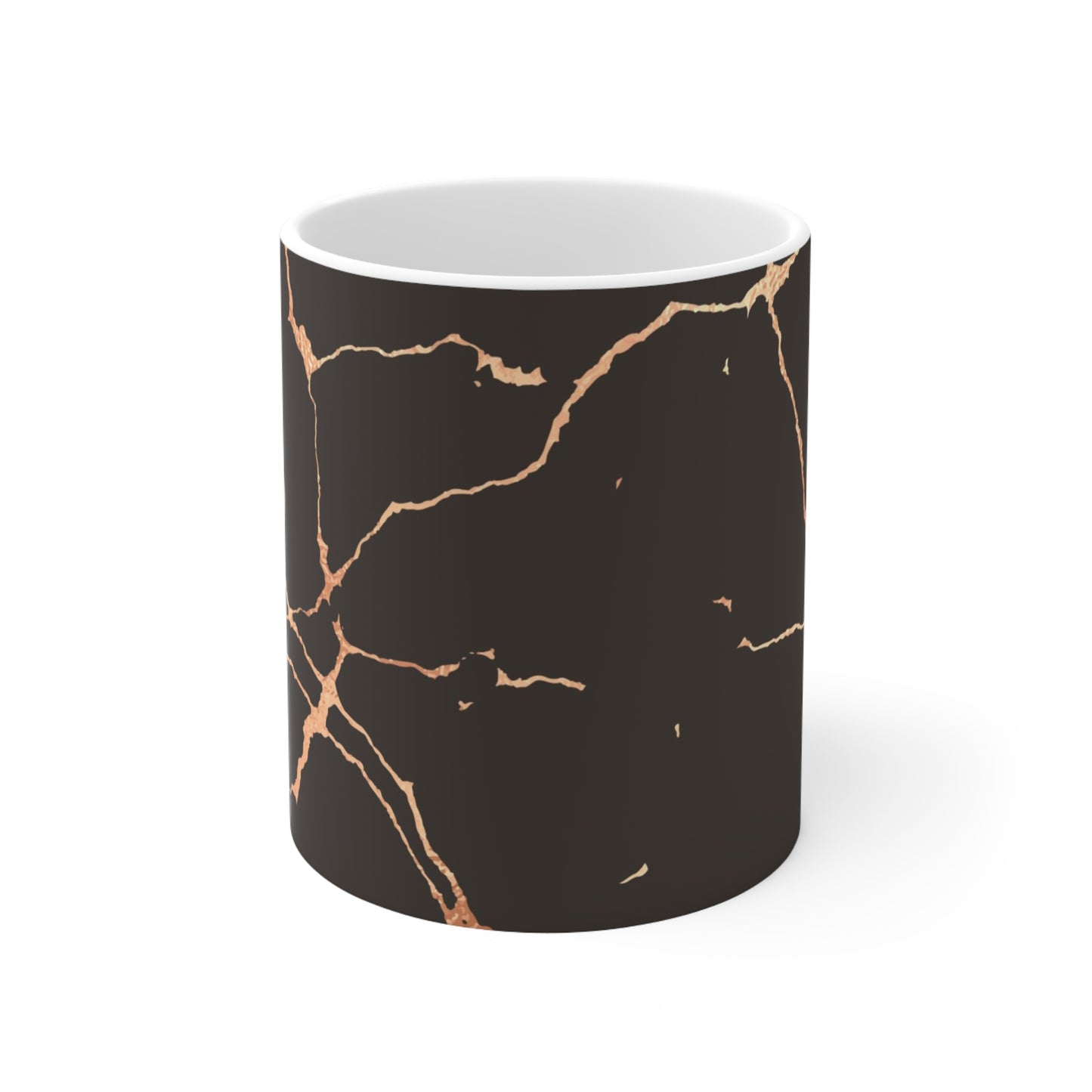 Black Kintsugi Ceramic Mug 11oz