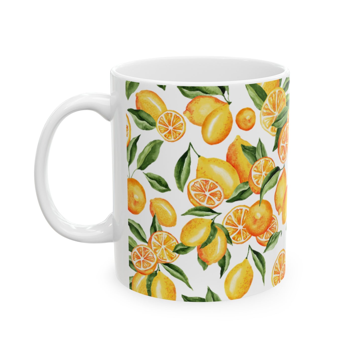 🍋 Lemon Grove Ceramic Mug 11oz - Refreshingly Chic Design