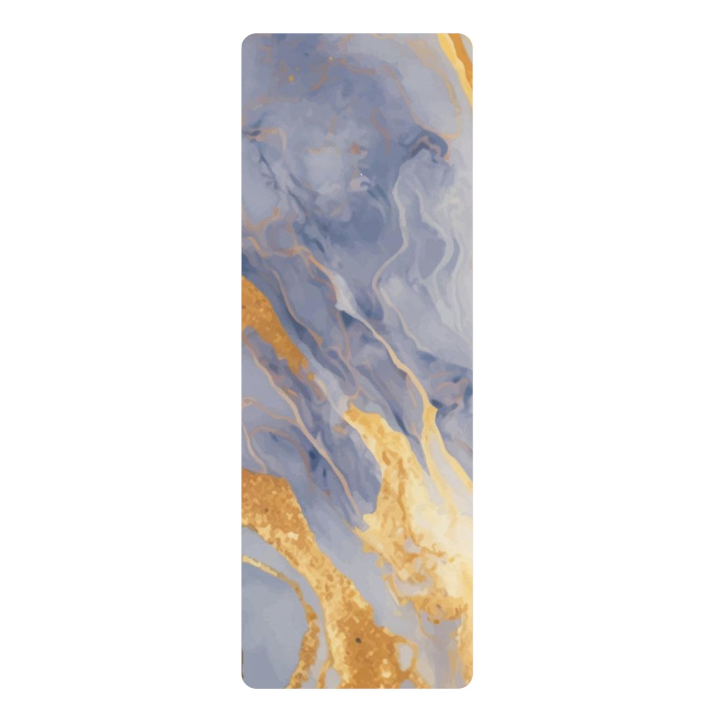 Blue Kintsugi Rubber Yoga Mat