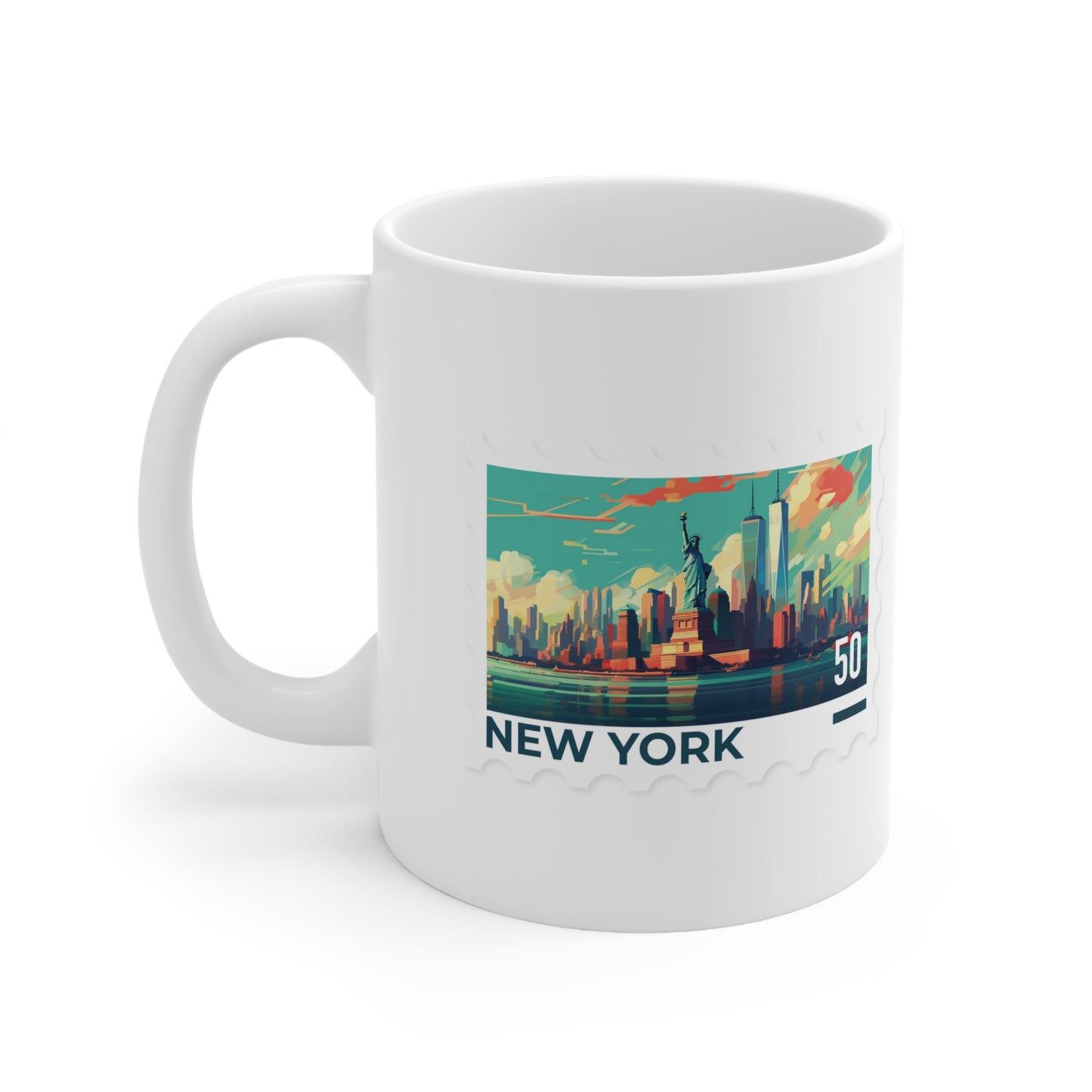 🗽NYC Stamp Ceramic Mug 11oz