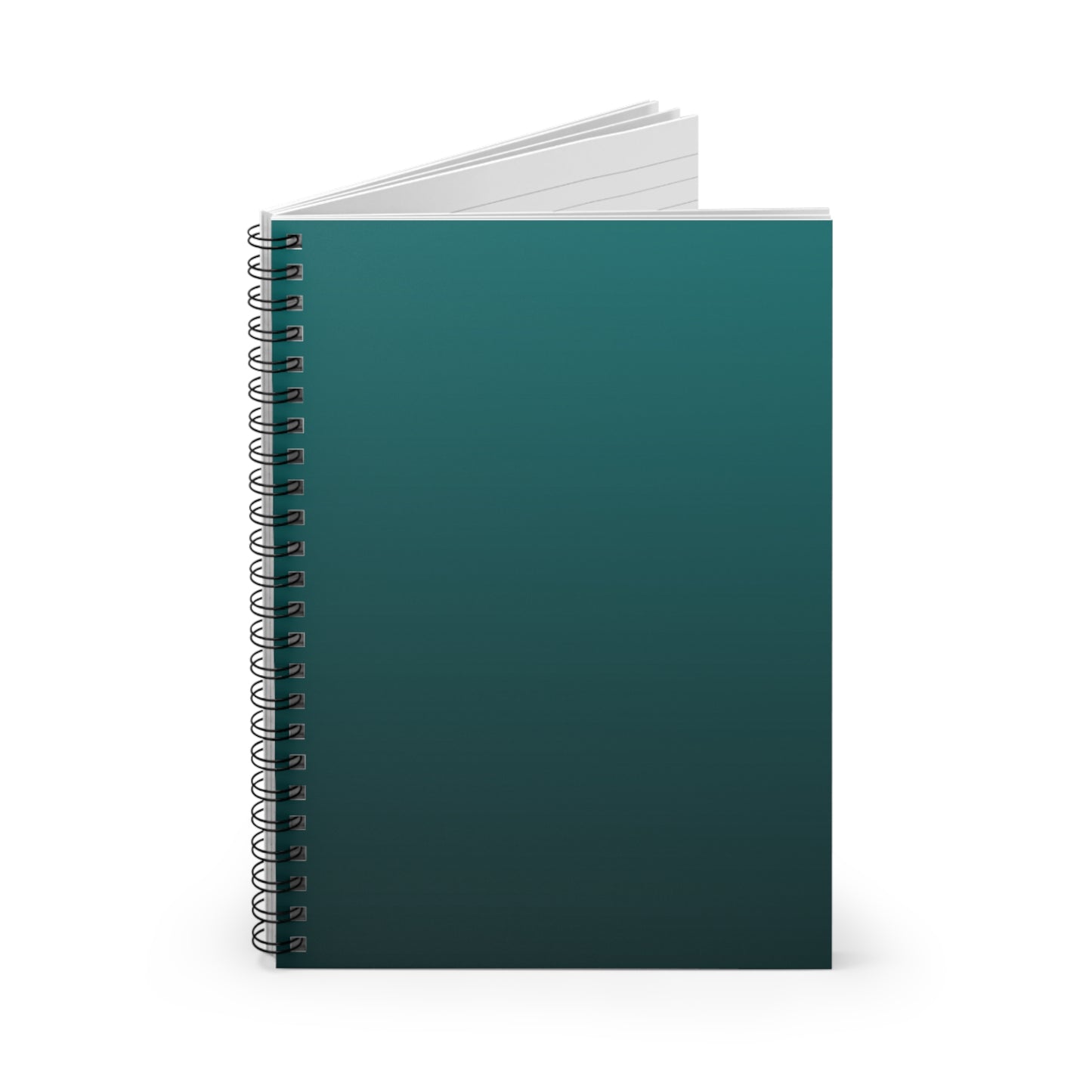 Dark Green Ombré Spiral Notebook - Ruled Line