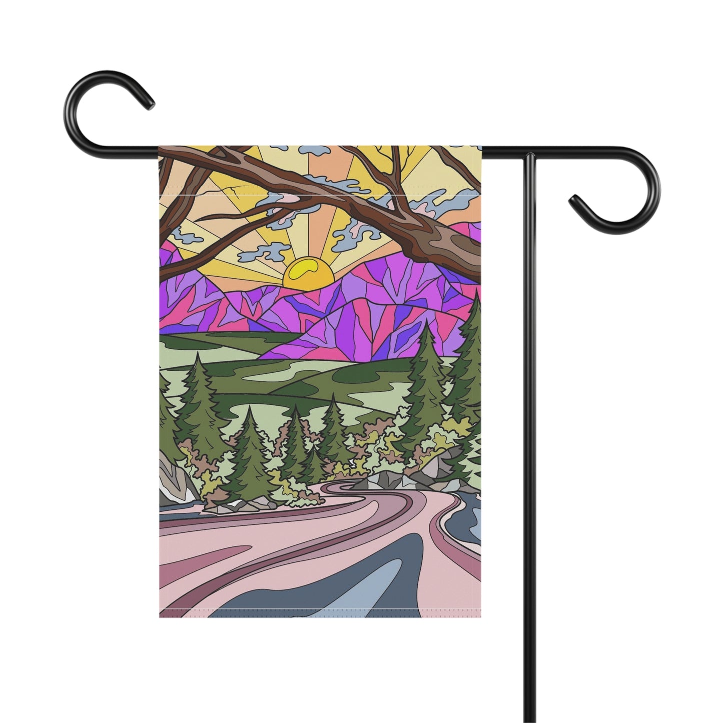 Forest Sunrise Garden & House Banner