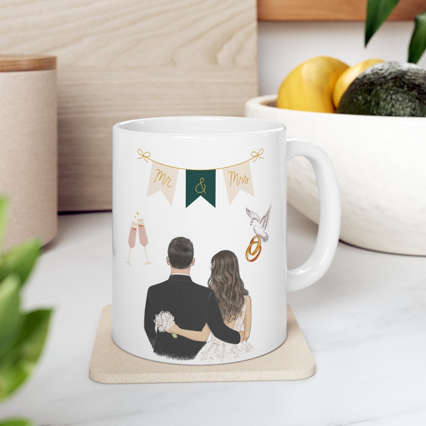 Mr. & Mrs. Wedding Couple 2 Ceramic Mug 11oz