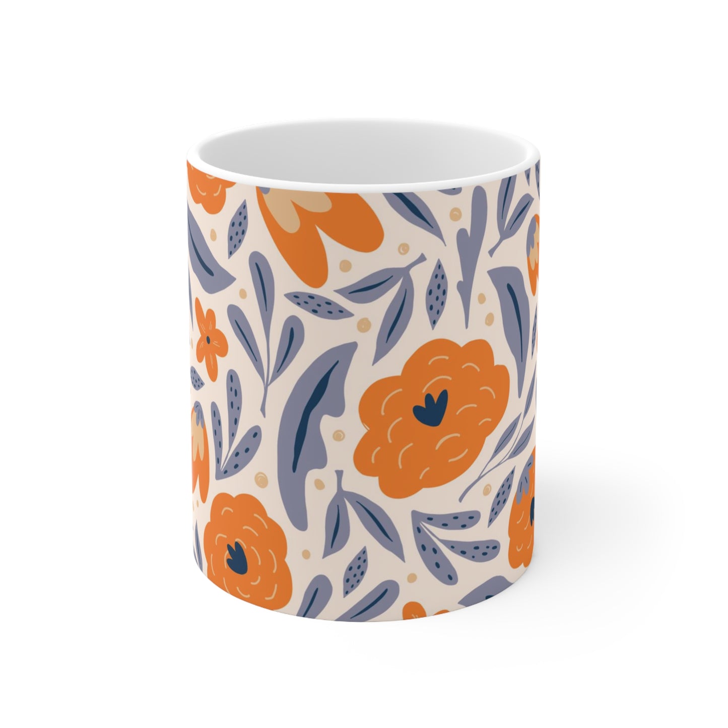 Orange Blossom Ceramic Mug 11oz