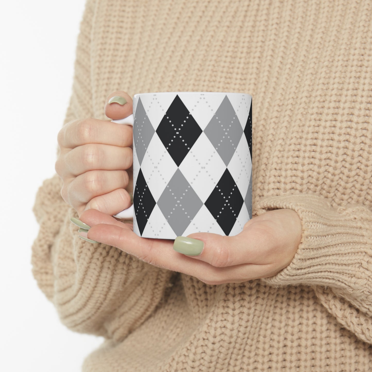 Plaid Diamonds Ceramic Mug 11oz