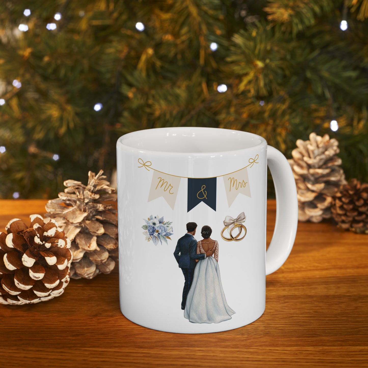 🍾 Mr. & Mrs. Wedding Couple Ceramic Mug 11oz