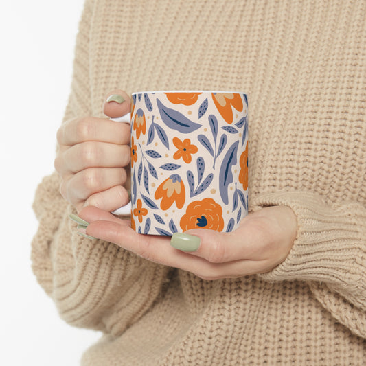 Orange Blossom Ceramic Mug 11oz
