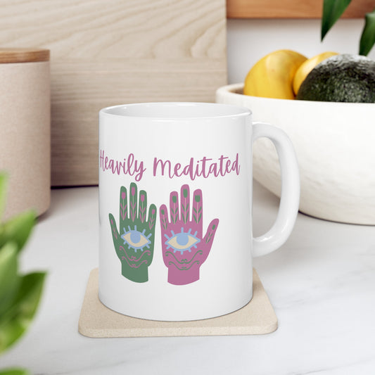 Heavily Meditated Ceramic Mug, 11oz