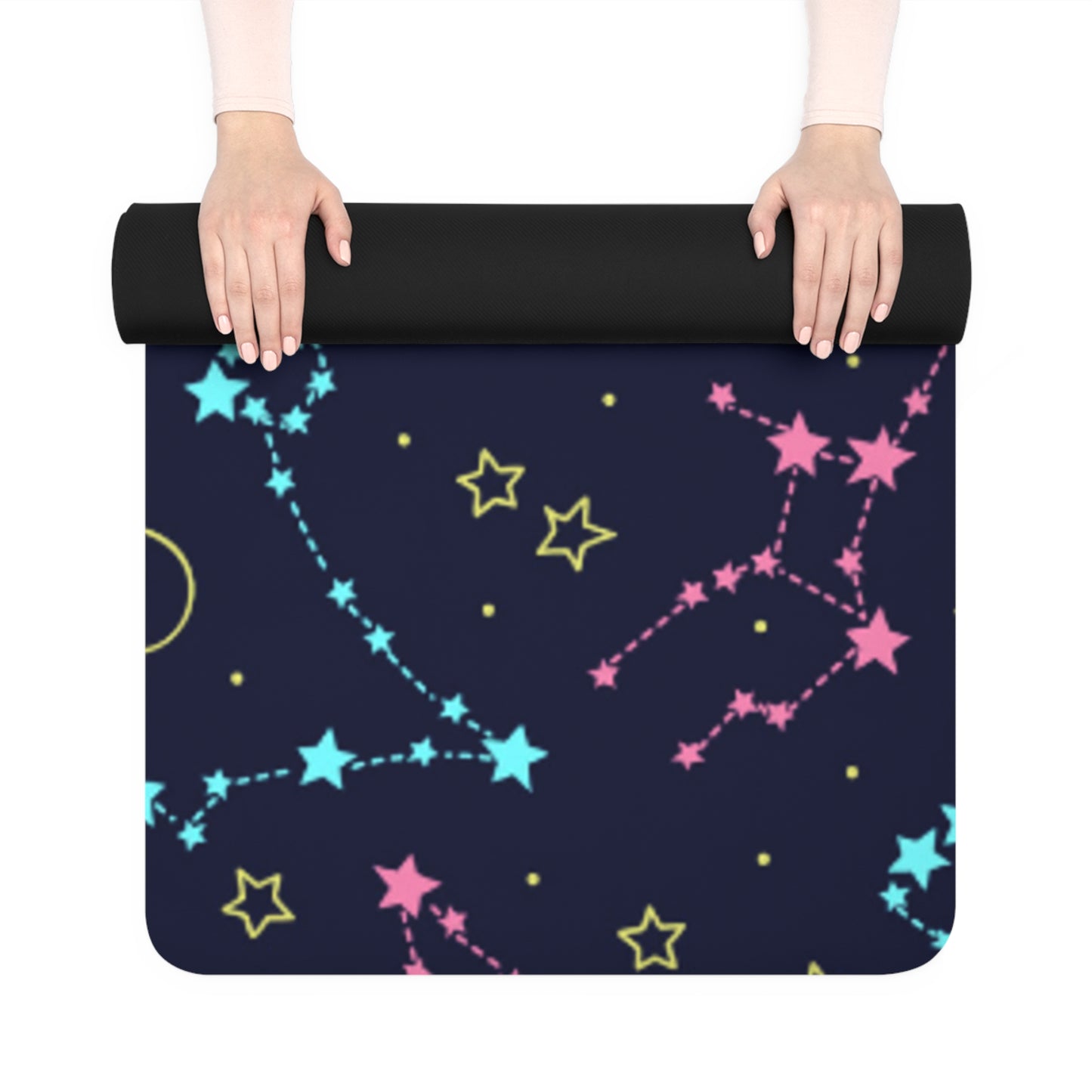 Bright Starry Night Rubber Yoga Mat