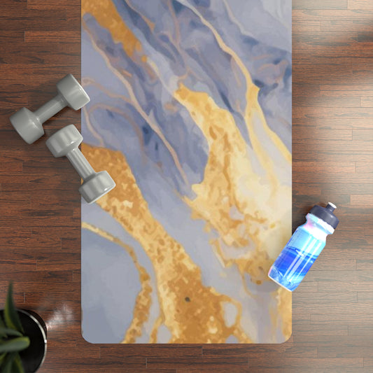 Blue Kintsugi Rubber Yoga Mat