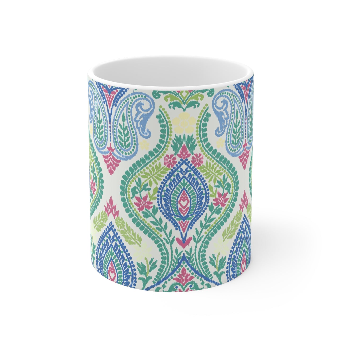 Spring Paisley Dreams: Vibrant Pattern Mug