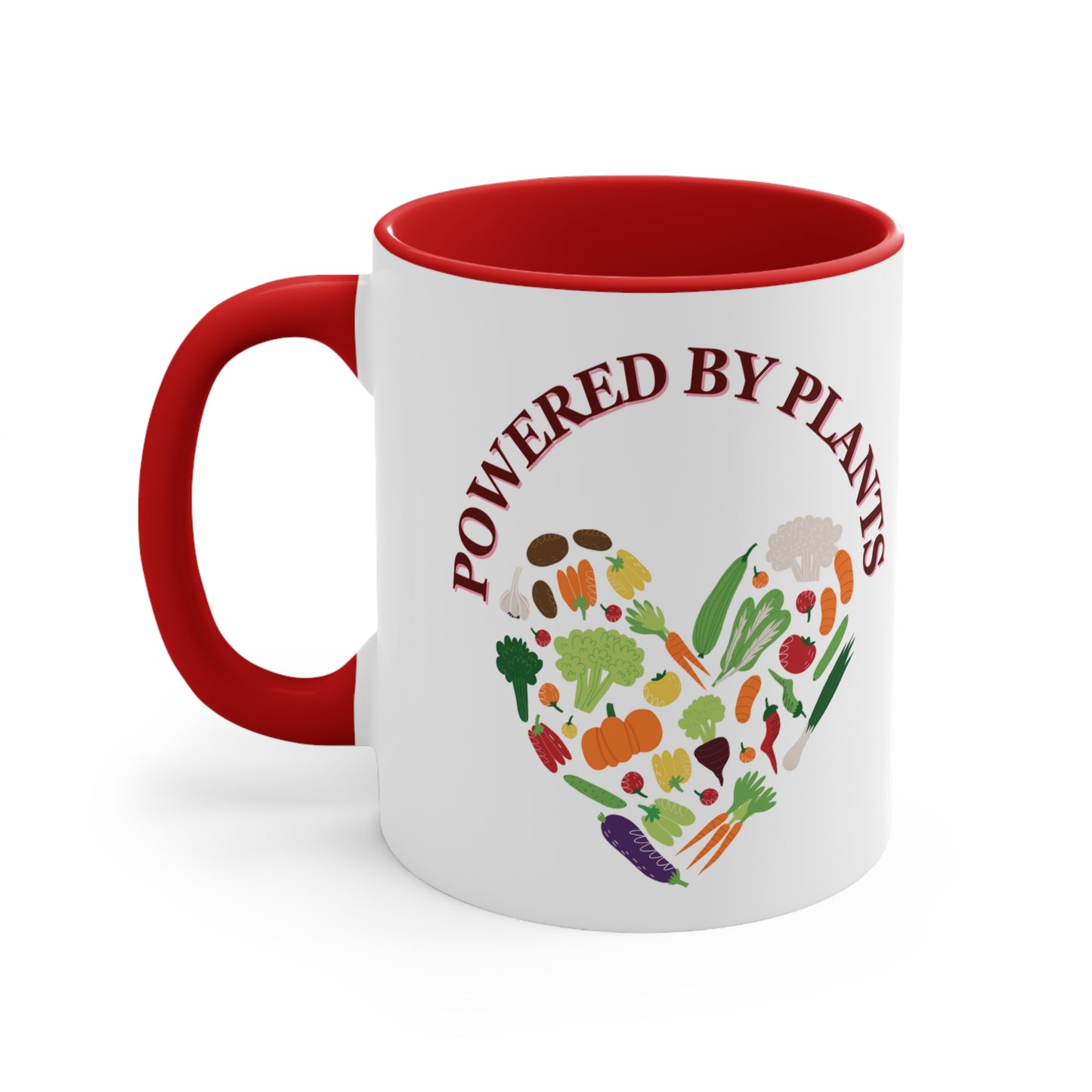 🥦 POWERED BY PLANTS Accent Coffee Mug, 11oz