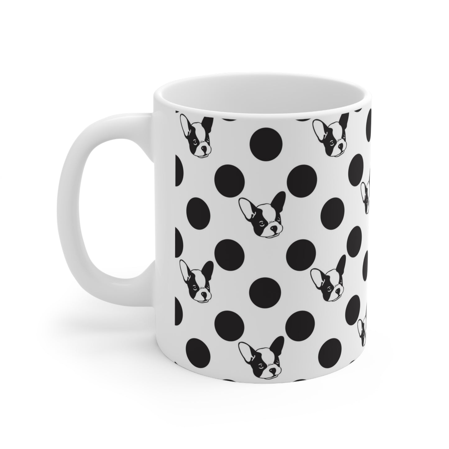 Monochrome Frenchie Ceramic Mug 11oz