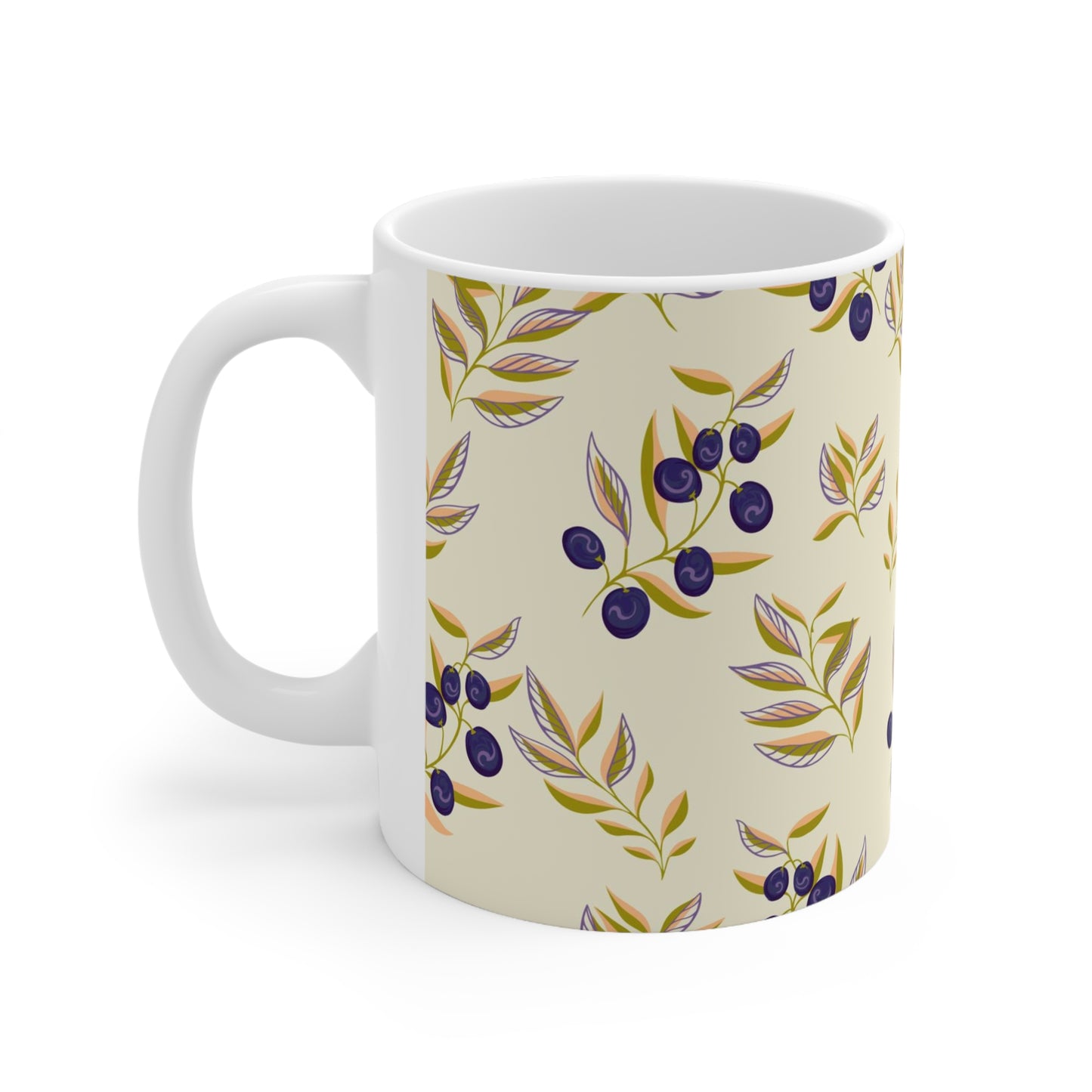 Blueberry Bushes Ceramic Mug 11oz