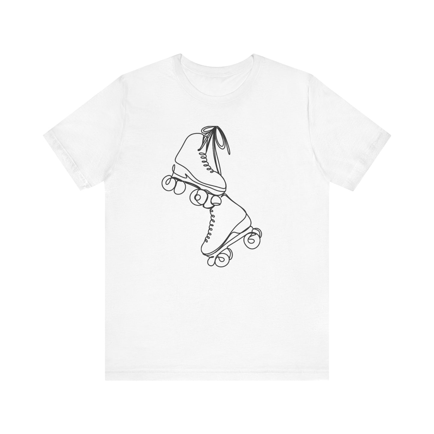 Boho Line Art Roller Skates Unisex Jersey Short Sleeve Tee - Minimalist