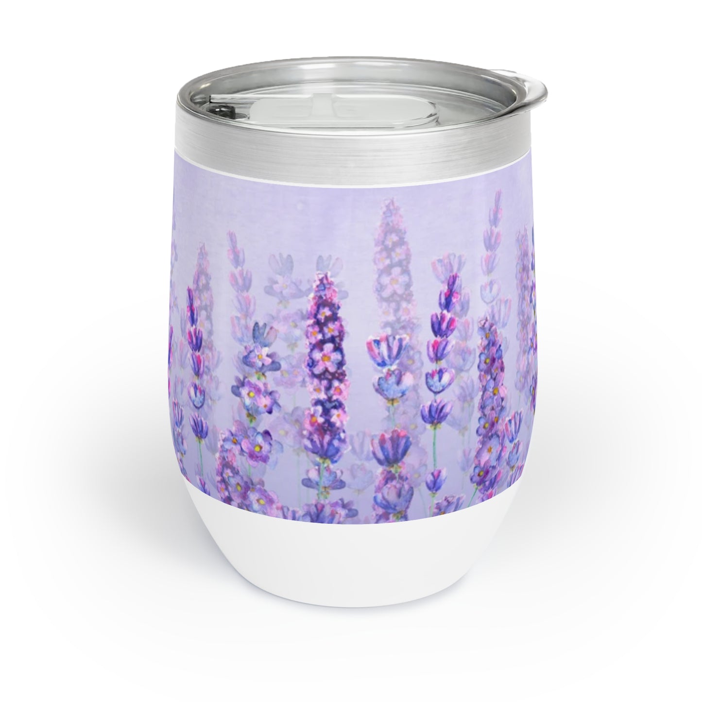 Dreamy Lavender Fields Chill Wine Tumbler 12 oz