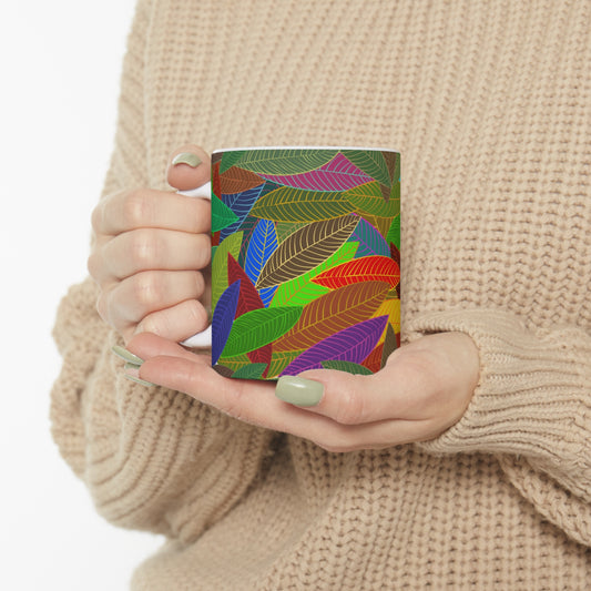 Rainbow Blooms Ceramic Mug 11oz