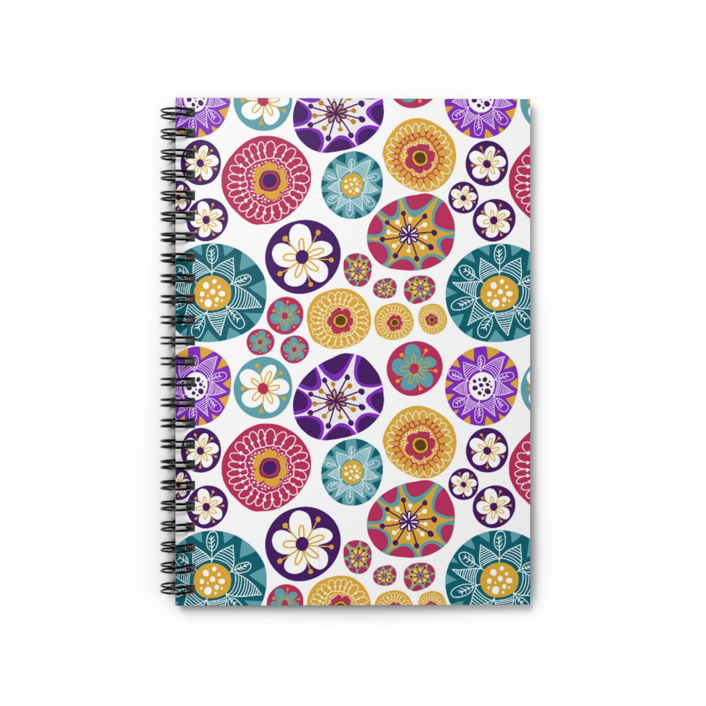 Colorful Abstract Circle Spiral Notebook - Ruled Line