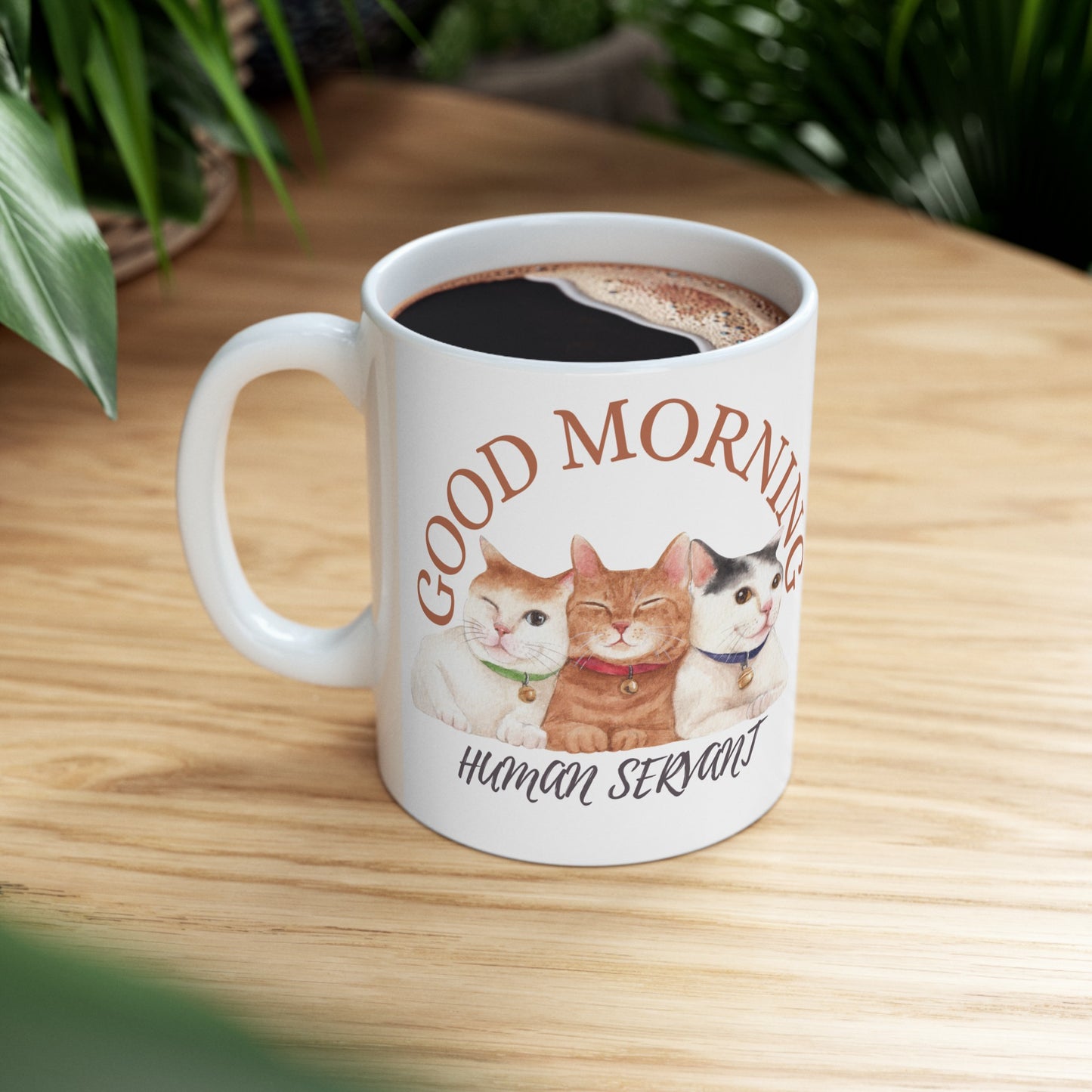 🐈 Funny Cat Servant Ceramic Mug, 11oz