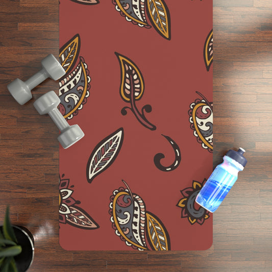 Burnt Paisley Rubber Yoga Mat