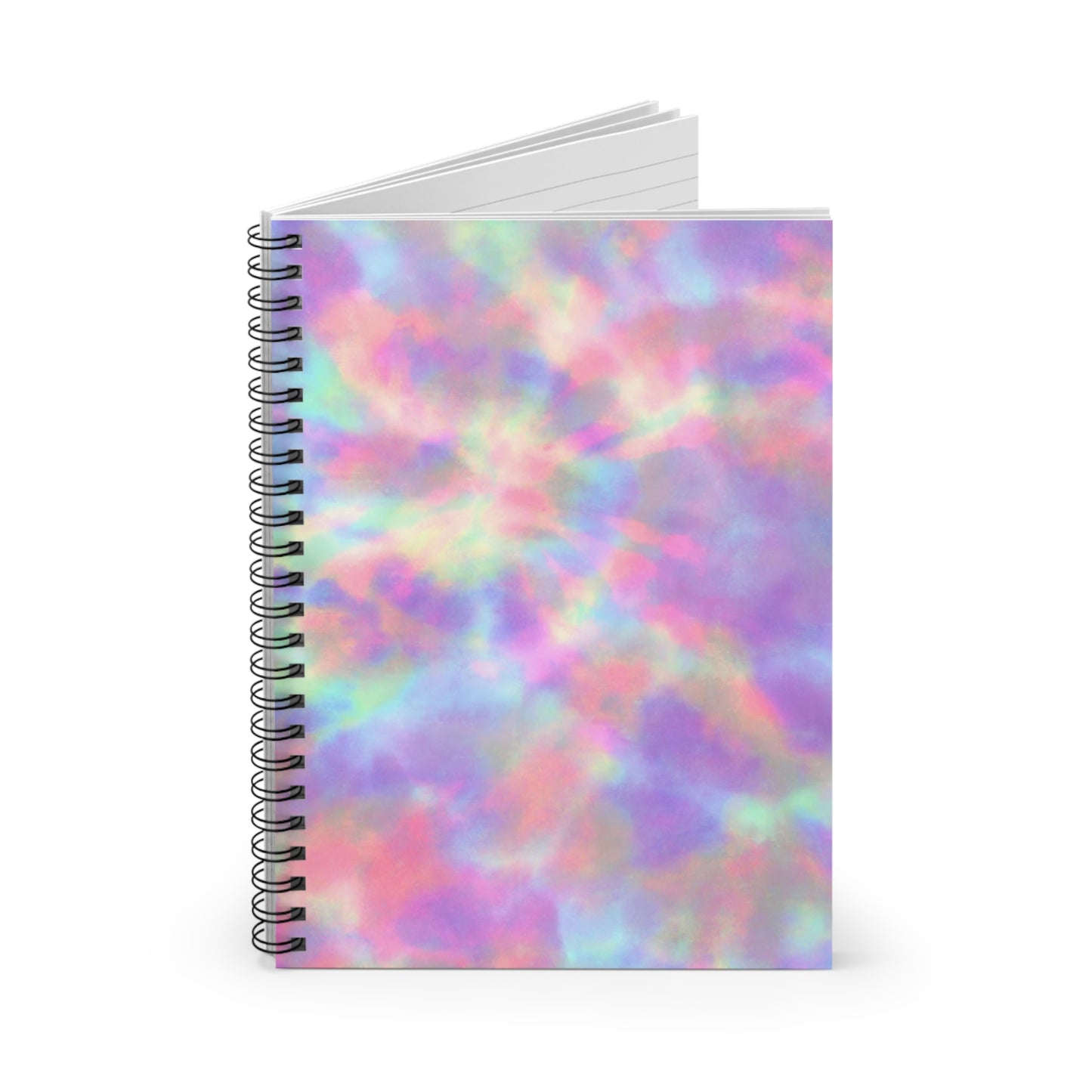 Bright Tie Dye Spiral Notebook - Ruled Lined 6" x 8" | 118 Pages