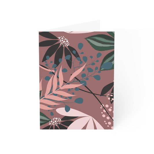 Blooms in Mauve Greeting Cards