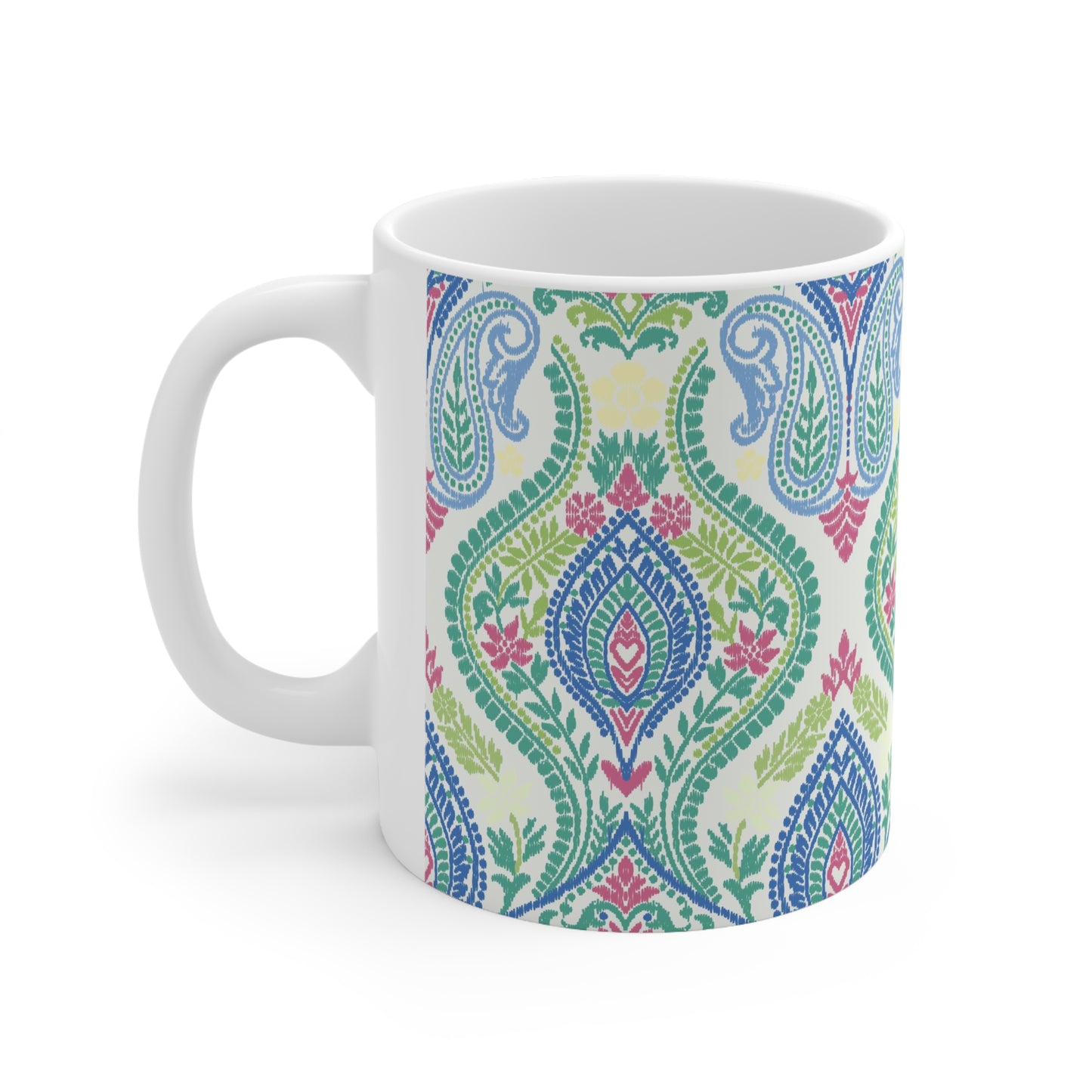 Spring Paisley Dreams: Vibrant Pattern Mug