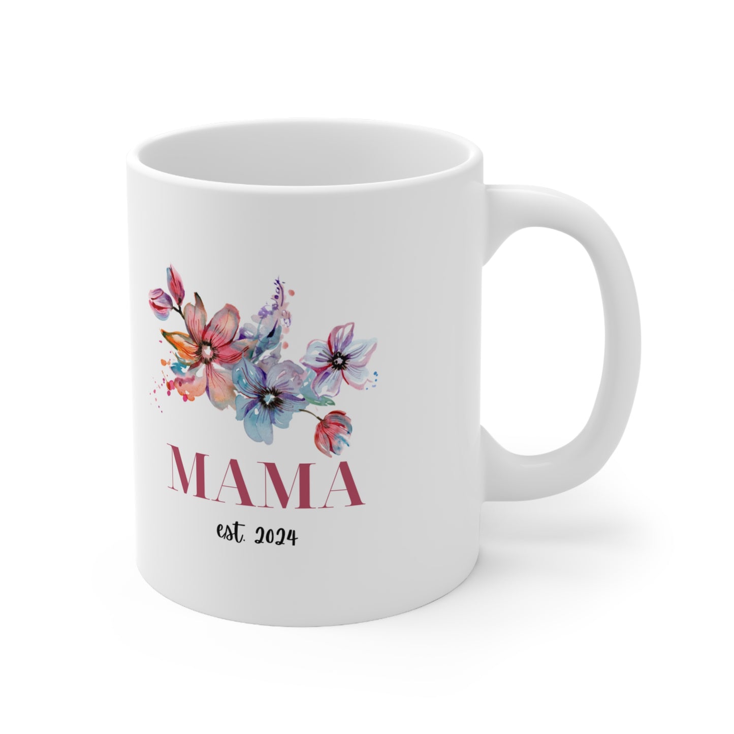 🌸 Mama Est. 2024 Ceramic Mug 11oz