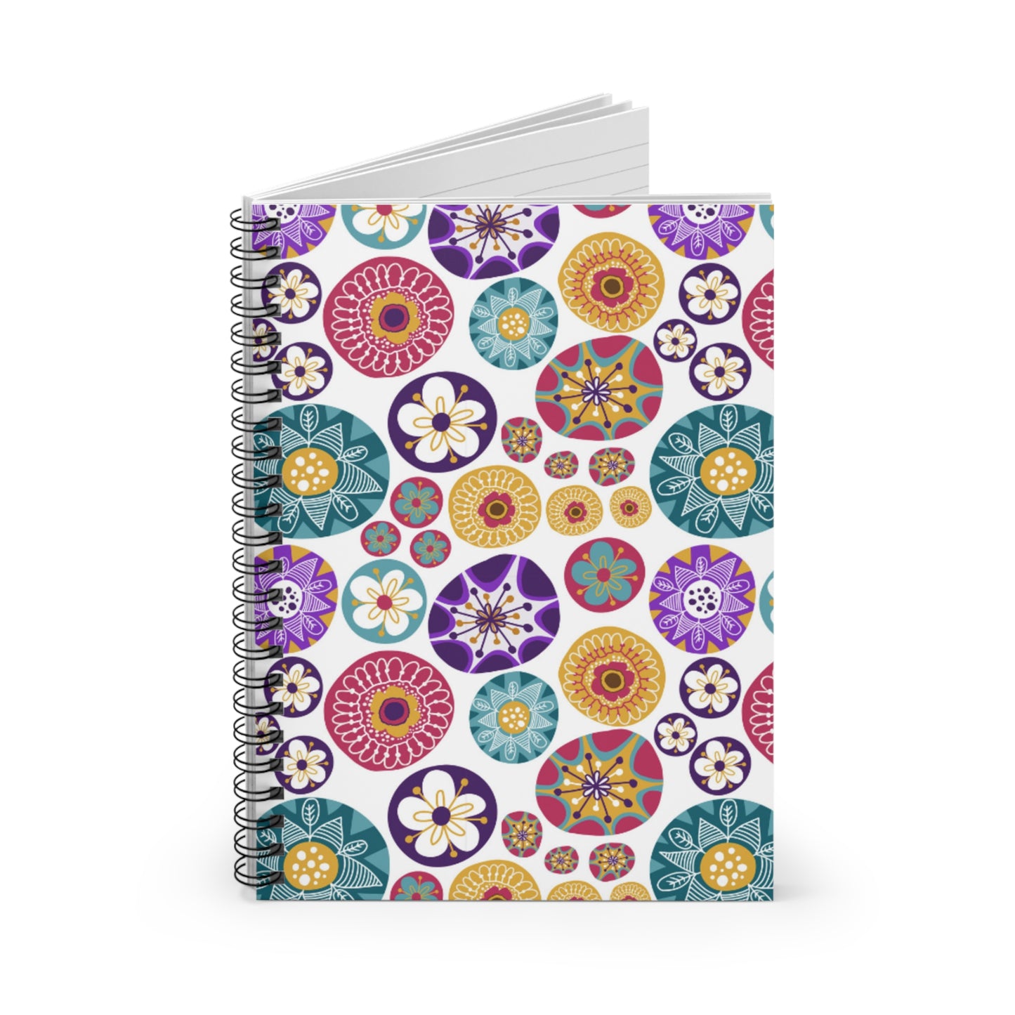 Colorful Abstract Circle Spiral Notebook - Ruled Line