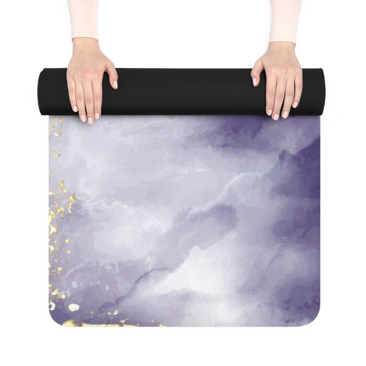 Purple Kintsugi Rubber Yoga Mat