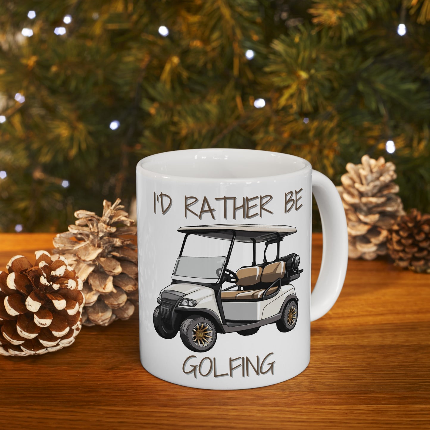 ⛳ "I'd Rather Be Golfing" Ceramic Mug 11 oz - Funny Golfer's Gift