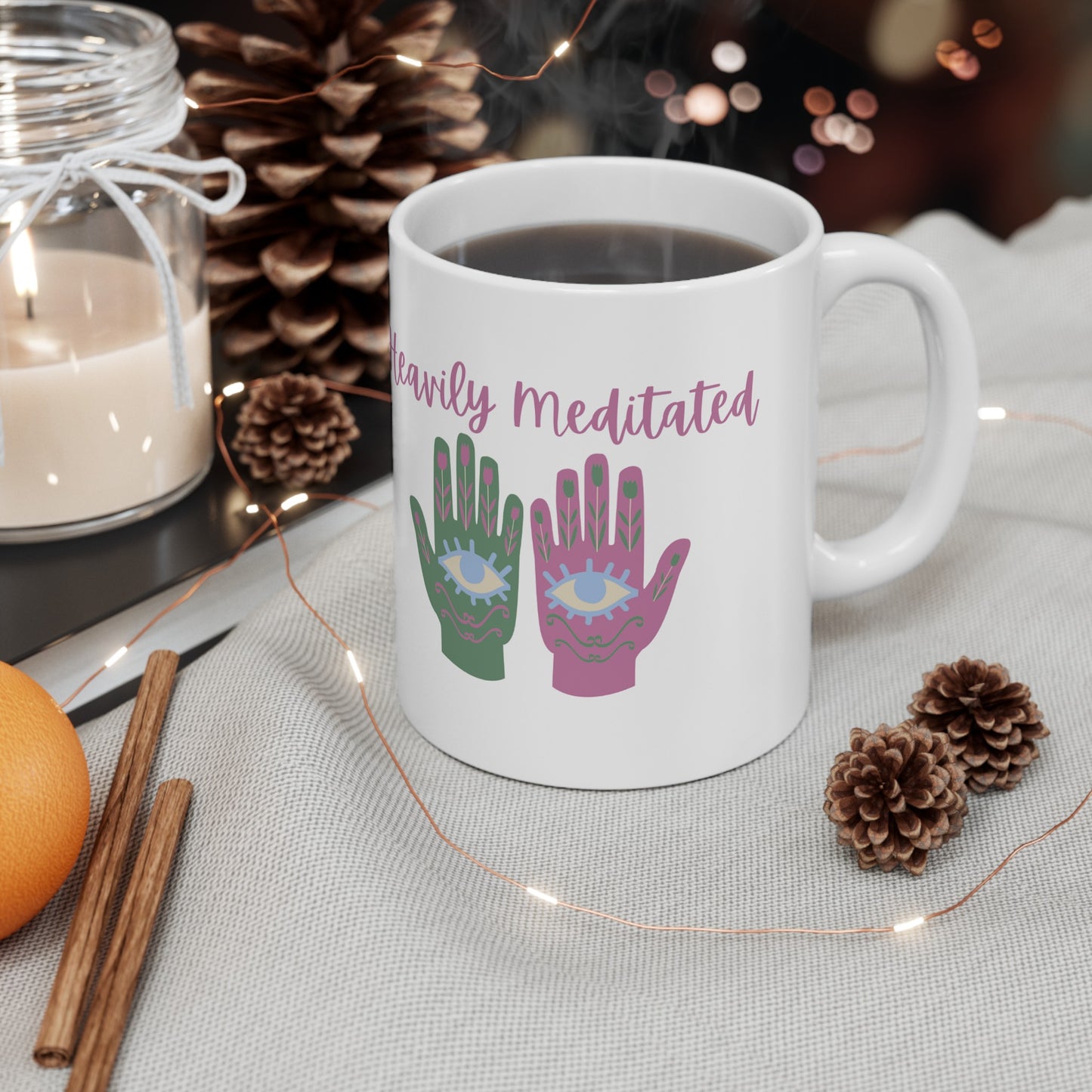 Heavily Meditated Ceramic Mug, 11oz