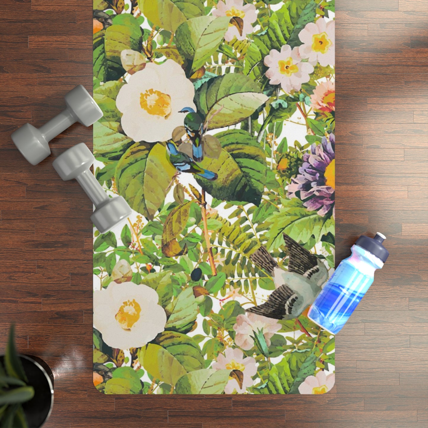 Lots of Leaves Rubber Yoga Mat