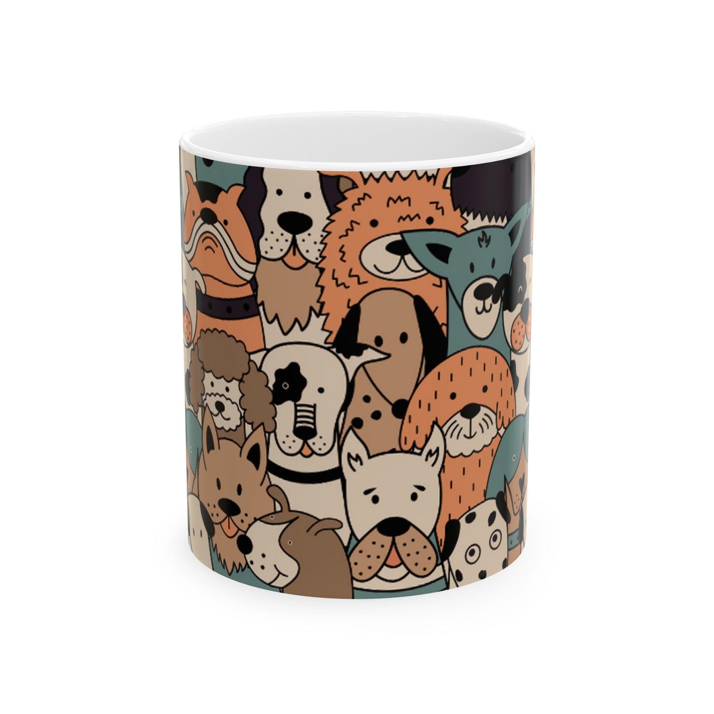 🐶 Pups Galore Ceramic Mug 11oz - A Paw-sitively Charming Companion