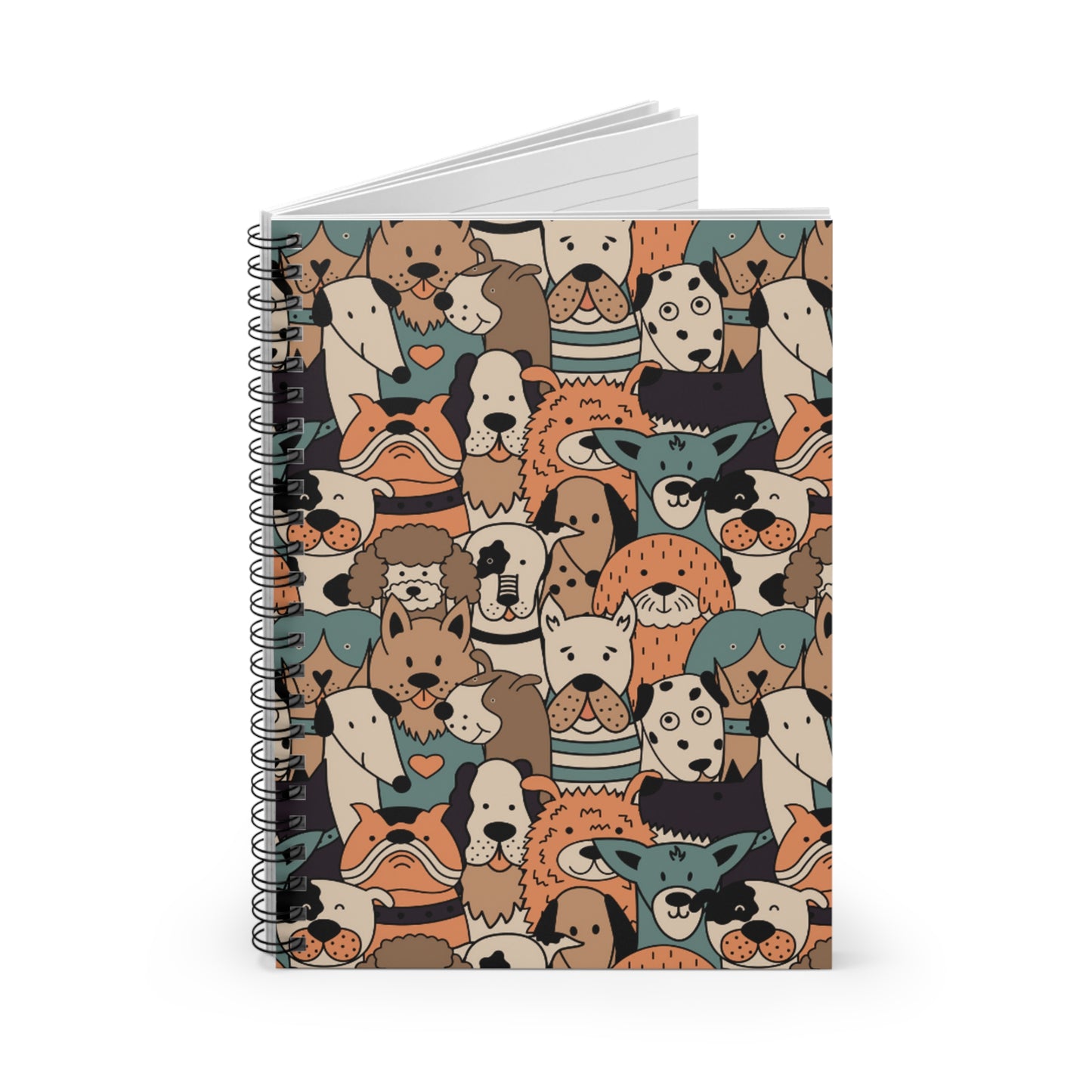 🐶 Pups Galore Spiral Notebook - Ruled Line - Paw-sitively Charming Companion