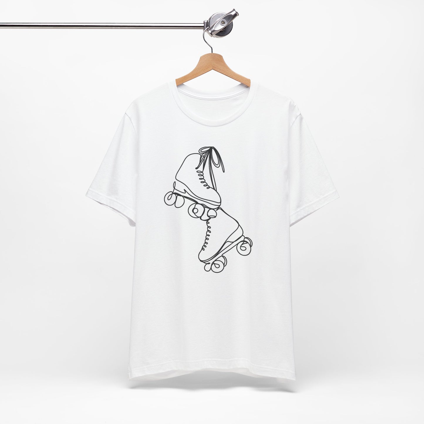 Boho Line Art Roller Skates Unisex Jersey Short Sleeve Tee - Minimalist