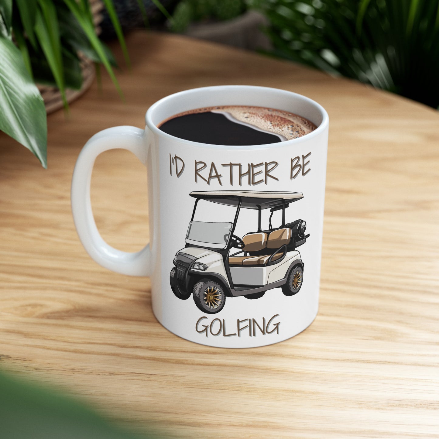 ⛳ "I'd Rather Be Golfing" Ceramic Mug 11 oz - Funny Golfer's Gift