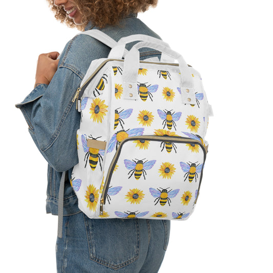 🐝 Bee Happy Multifunctional Diaper Backpack