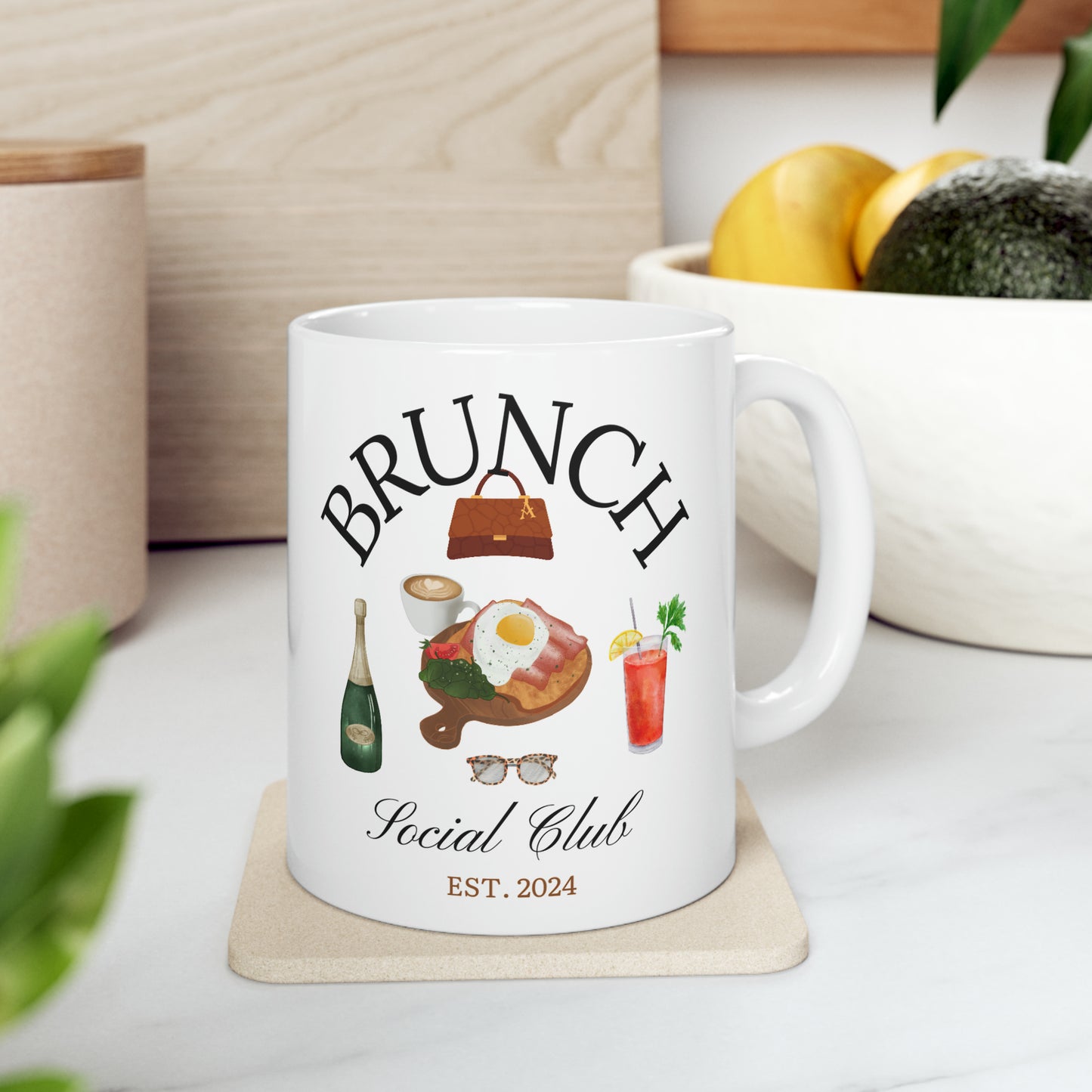 🍹 BRUNCH Social Club Ceramic Mug 11oz - Cheers to Good Times