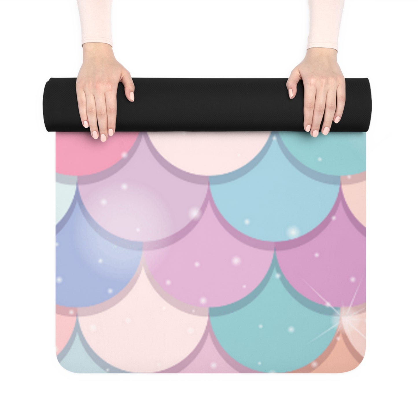 Pastel Mermaid Rubber Yoga Mat