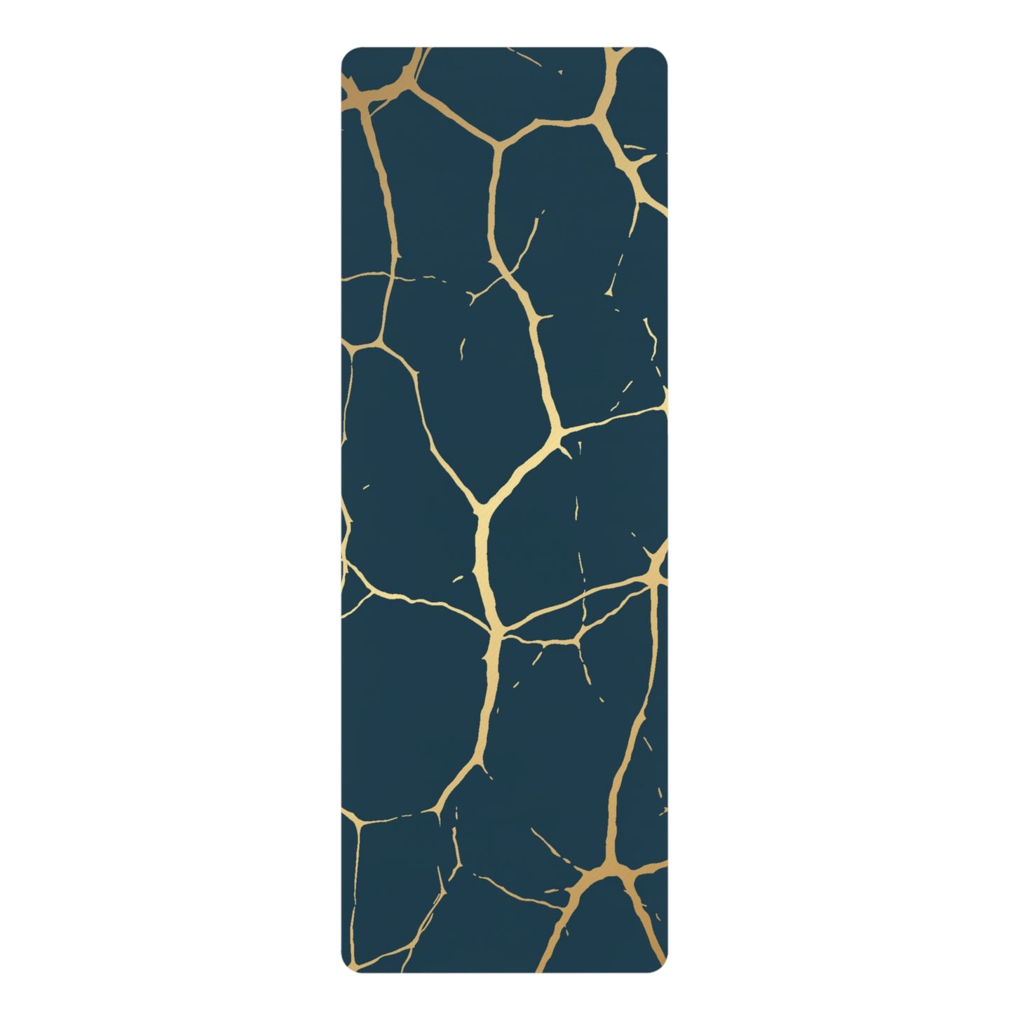 Gem Blue Kintsugi Rubber Yoga Mat