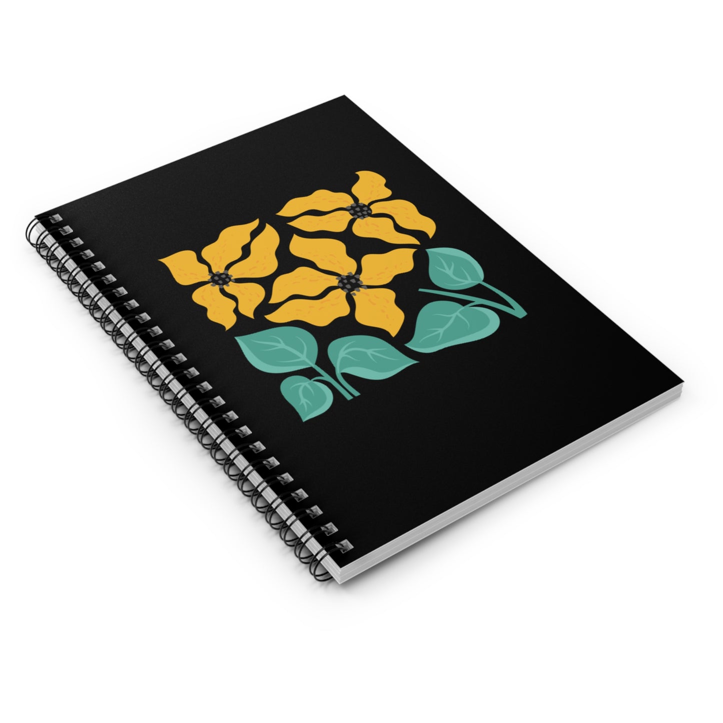 🌼 Sunflower Abstract Design Spiral Notebook-Ruled Line - Fun and Vibrant!