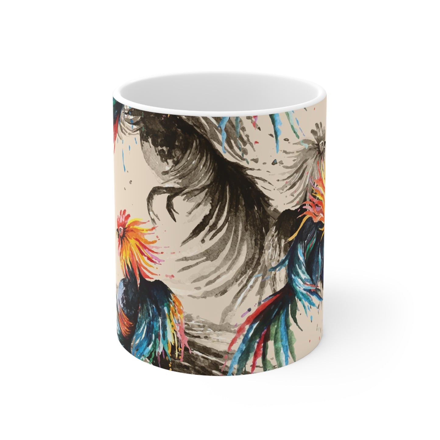 Watercolor Whimsy Chickens Coffee Mug