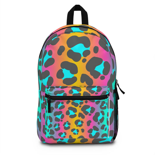 Neon Animal Print Backpack