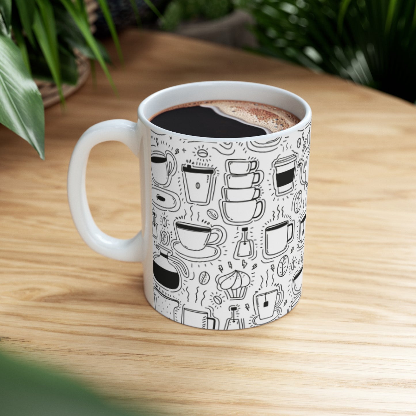 ☕ Morning Coffee and Pastries Ceramic Mug 11oz - Start Your Day Right!