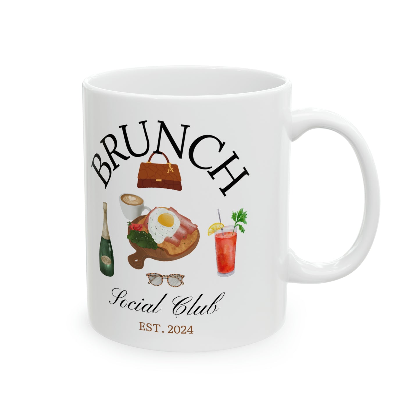 🍹 BRUNCH Social Club Ceramic Mug 11oz - Cheers to Good Times