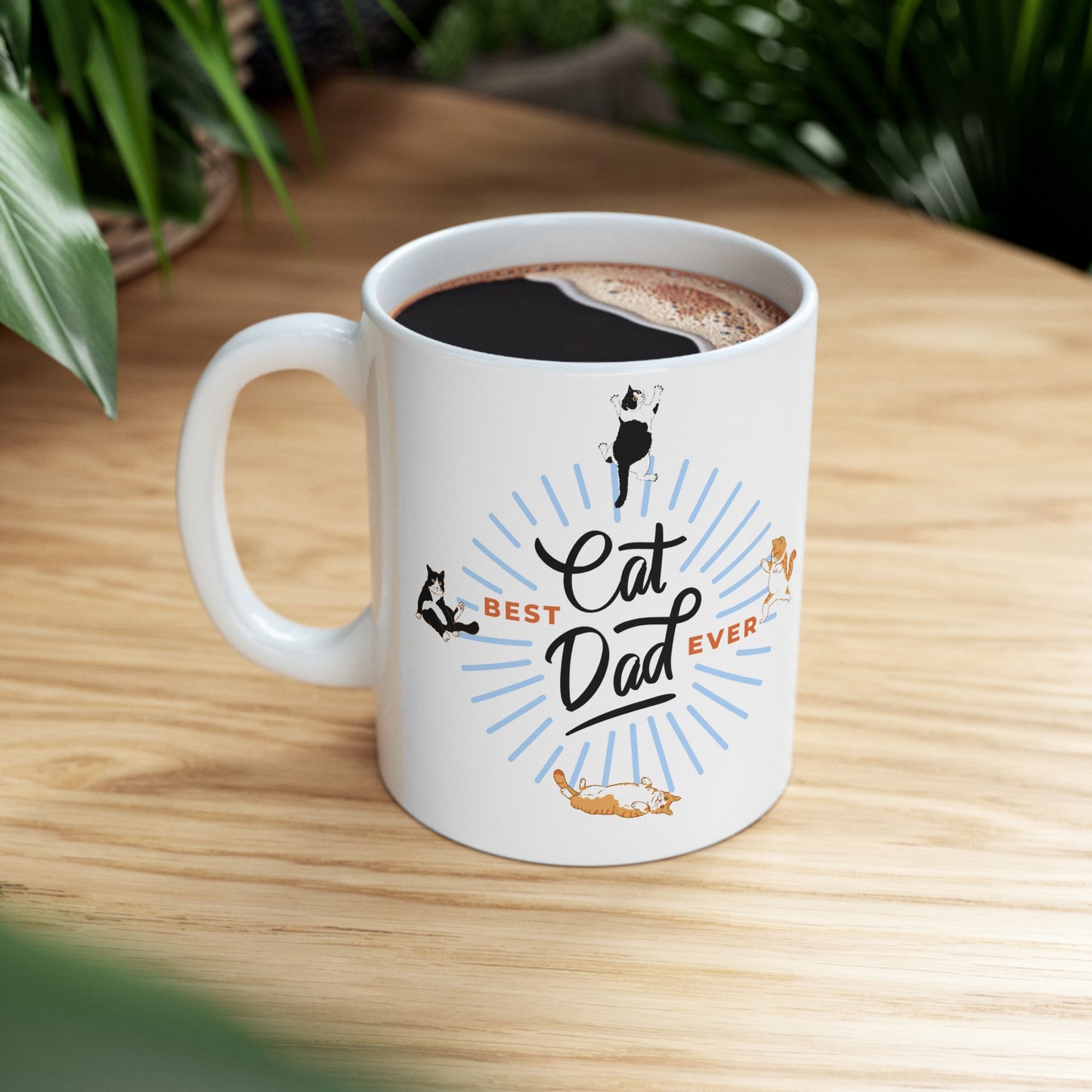 🐾 BEST EVER Cat Dad Ceramic Mug 11oz