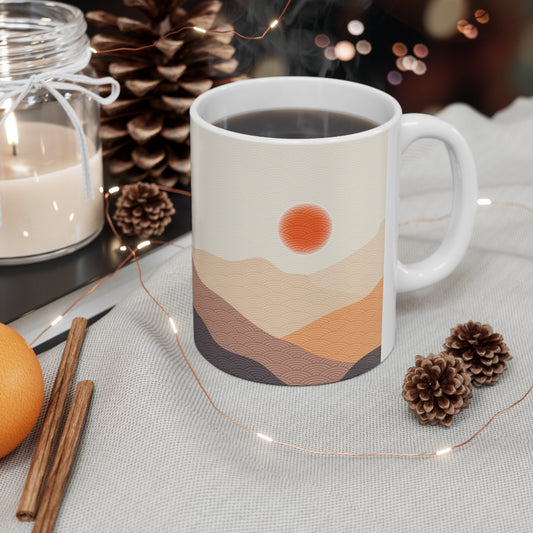 Mountain Serenity: Earth Tone Mug