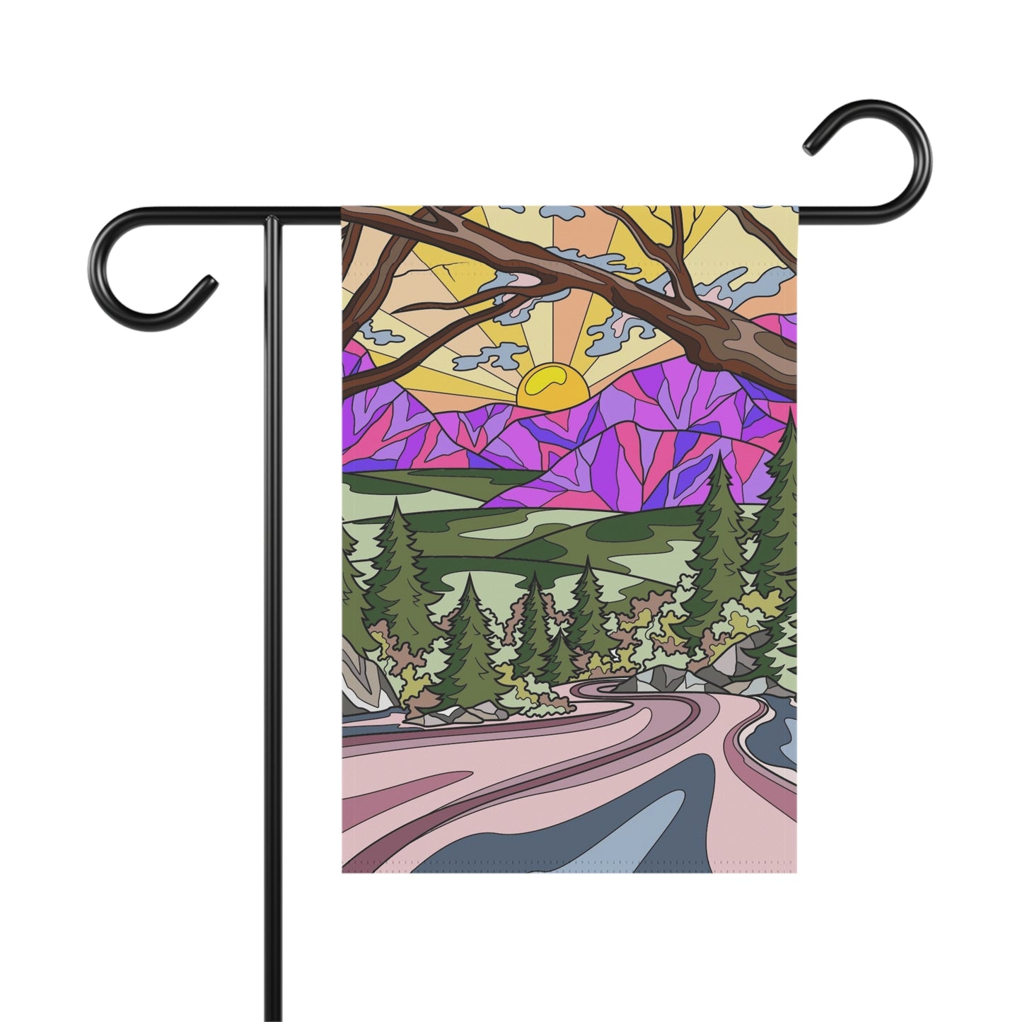 Forest Sunrise Garden & House Banner